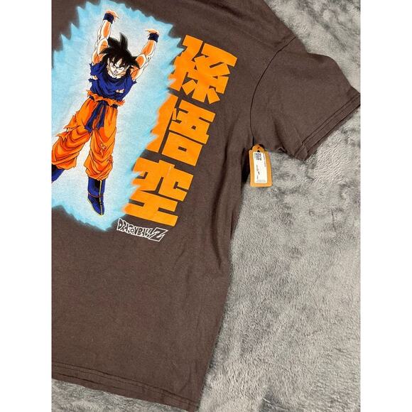 Dragon Ball Z Goku T-Shirt Men's M Brown Anime Graphic Tee Toei Animation - Picture 6 of 9